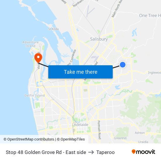 Stop 48 Golden Grove Rd - East side to Taperoo map