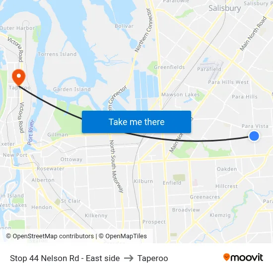 Stop 44 Nelson Rd - East side to Taperoo map