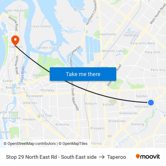 Stop 29 North East Rd - South East side to Taperoo map