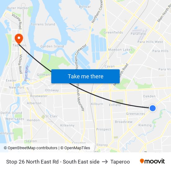 Stop 26 North East Rd - South East side to Taperoo map