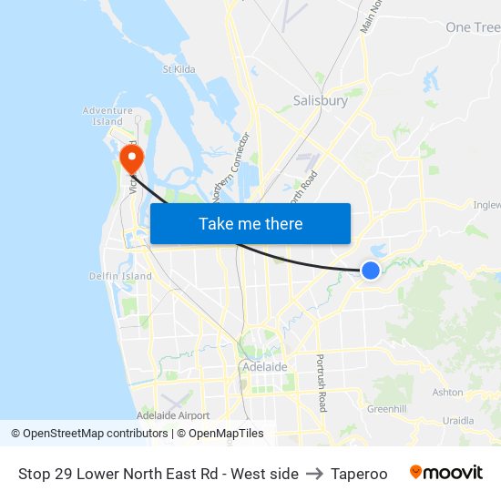 Stop 29 Lower North East Rd - West side to Taperoo map