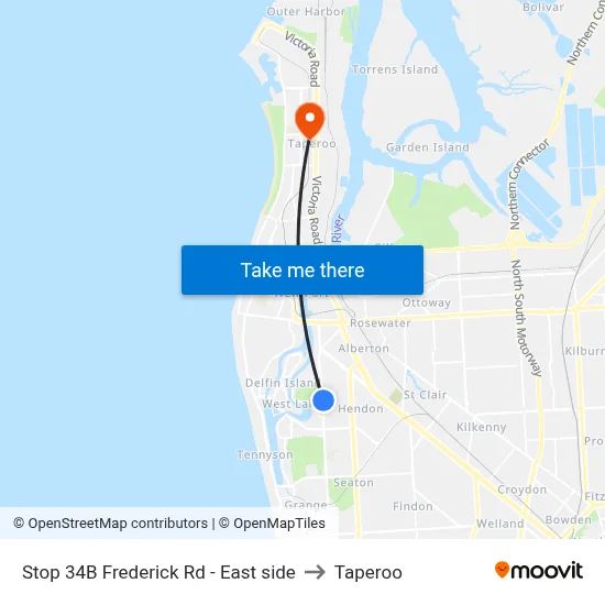 Stop 34B Frederick Rd - East side to Taperoo map