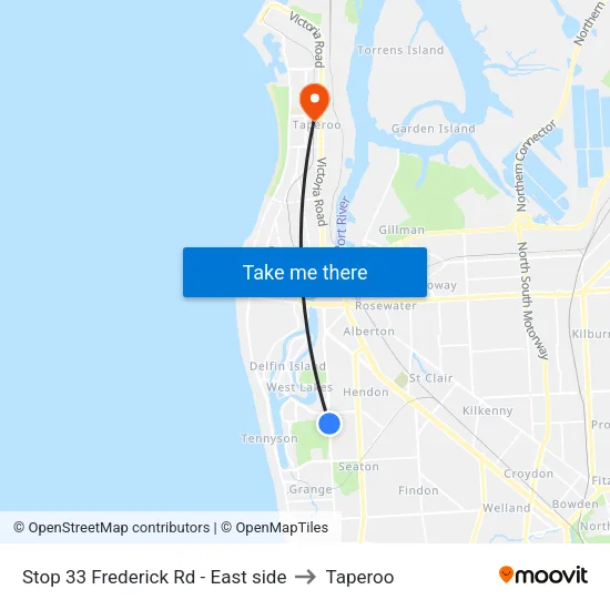 Stop 33 Frederick Rd - East side to Taperoo map