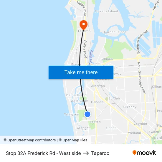 Stop 32A Frederick Rd - West side to Taperoo map