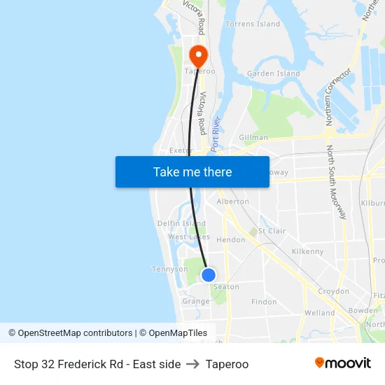 Stop 32 Frederick Rd - East side to Taperoo map