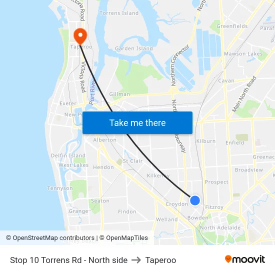 Stop 10 Torrens Rd - North side to Taperoo map