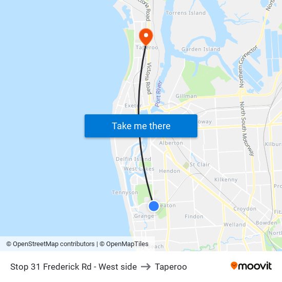 Stop 31 Frederick Rd - West side to Taperoo map