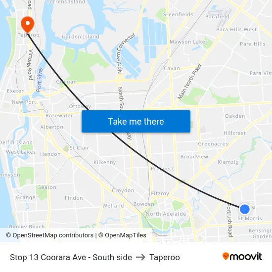 Stop 13 Coorara Ave - South side to Taperoo map