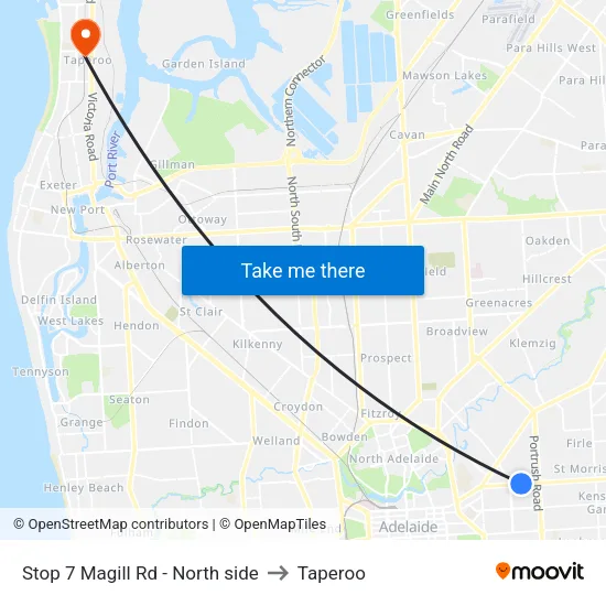 Stop 7 Magill Rd - North side to Taperoo map