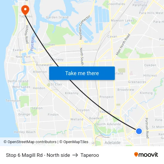 Stop 6 Magill Rd - North side to Taperoo map