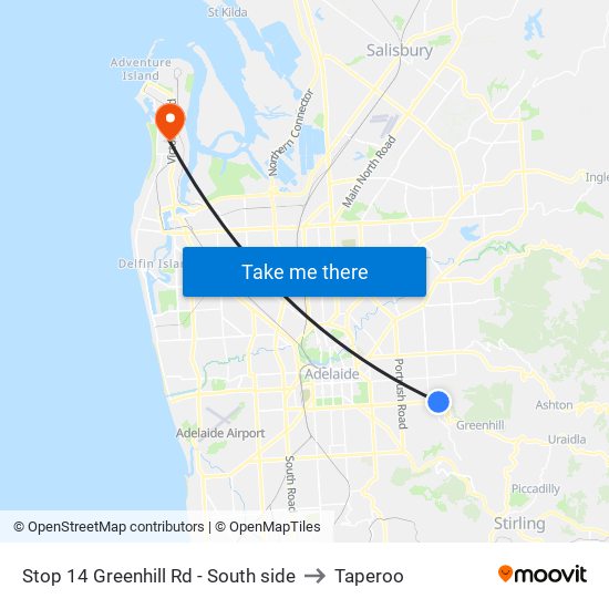 Stop 14 Greenhill Rd - South side to Taperoo map