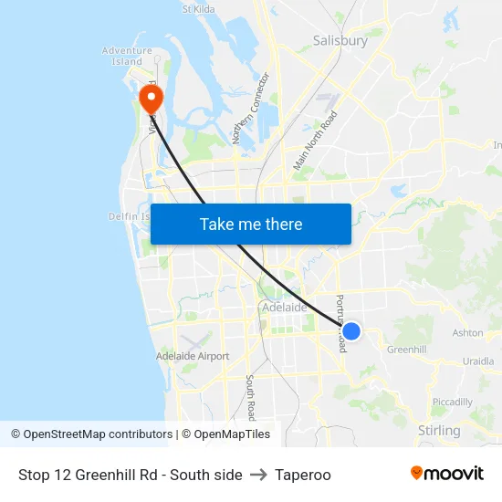 Stop 12 Greenhill Rd - South side to Taperoo map