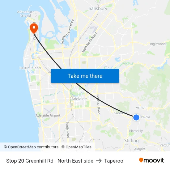 Stop 20 Greenhill Rd - North East side to Taperoo map