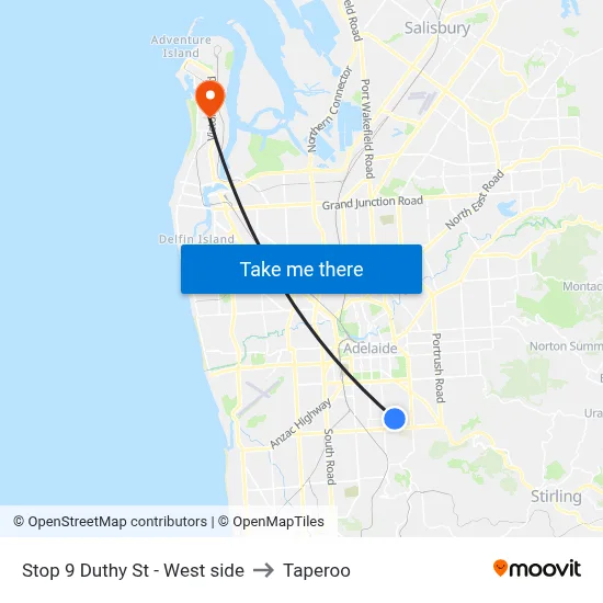 Stop 9 Duthy St - West side to Taperoo map