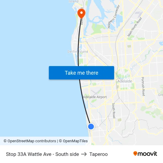 Stop 33A Wattle Ave - South side to Taperoo map