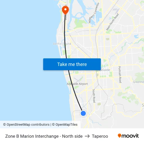 Zone B Marion Interchange - North side to Taperoo map