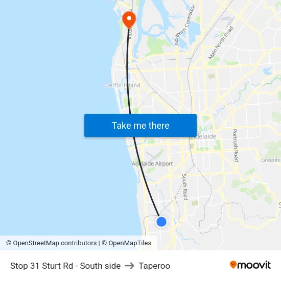 Stop 31 Sturt Rd - South side to Taperoo map