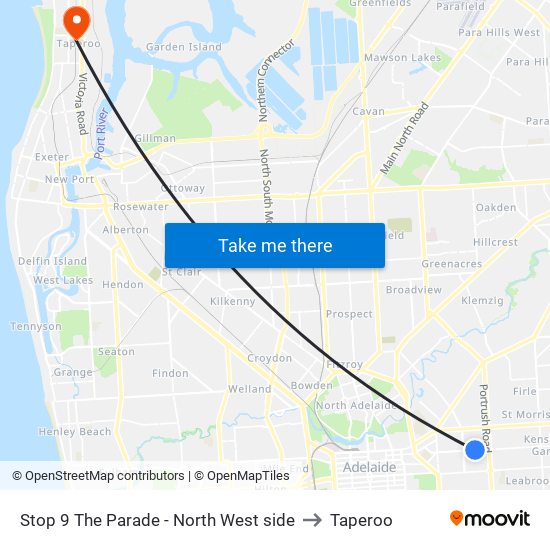 Stop 9 The Parade - North West side to Taperoo map