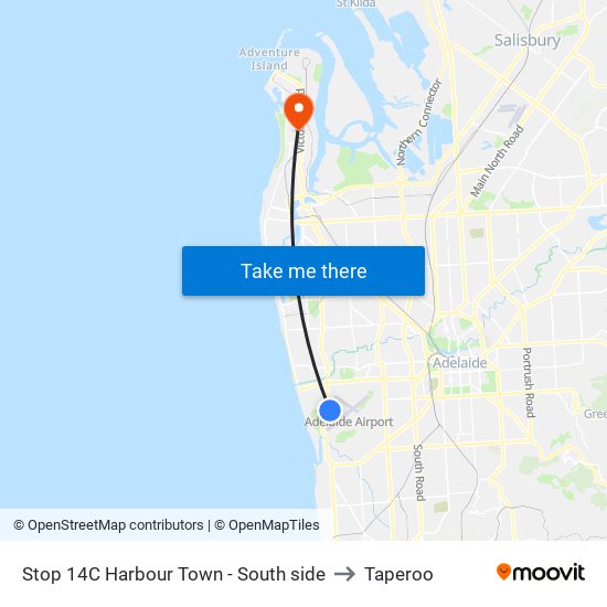 Stop 14C Harbour Town - South side to Taperoo map