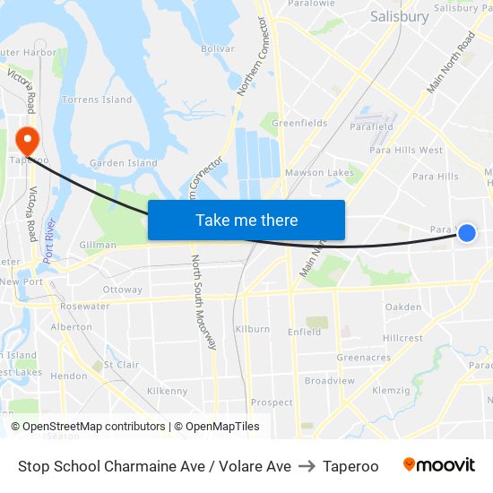 Stop School Charmaine Ave / Volare Ave to Taperoo map