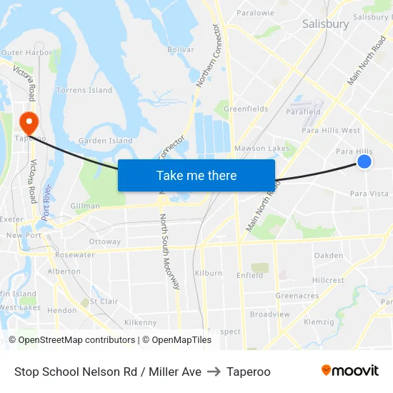 Stop School Nelson Rd / Miller Ave to Taperoo map