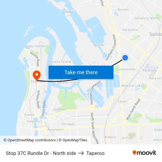 Stop 37C Rundle Dr - North side to Taperoo map