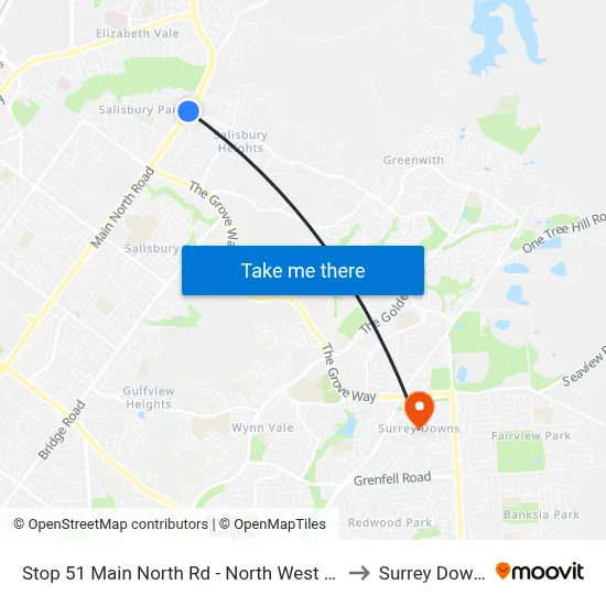 Stop 51 Main North Rd - North West side to Surrey Downs map