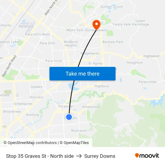 Stop 35 Graves St - North side to Surrey Downs map