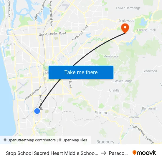 Stop School Sacred Heart Middle School Percy Av to Paracombe map