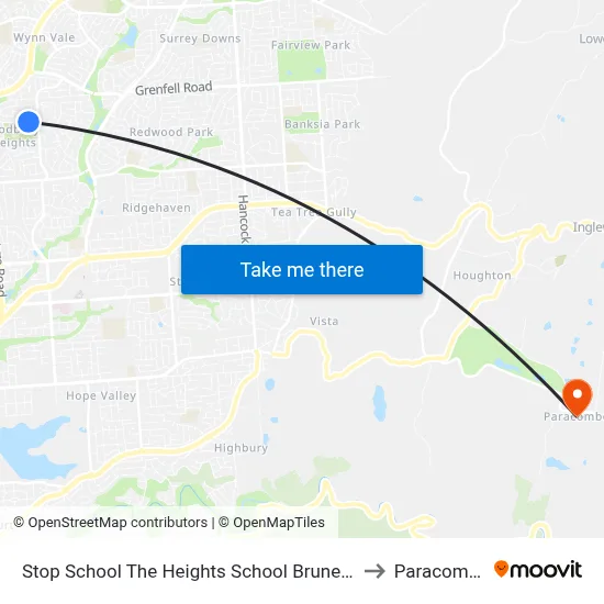 Stop School The Heights School Brunel Dr to Paracombe map