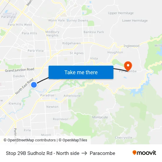 Stop 29B Sudholz Rd - North side to Paracombe map