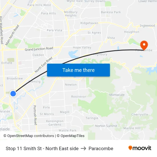 Stop 11 Smith St - North East side to Paracombe map