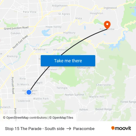 Stop 15 The Parade - South side to Paracombe map