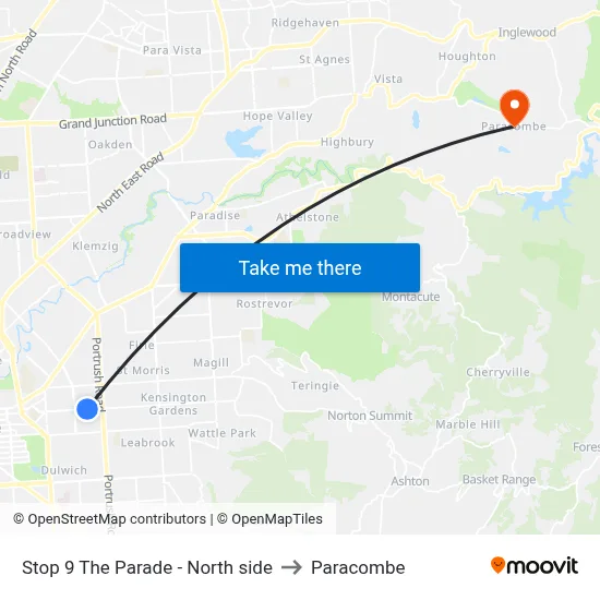 Stop 9 The Parade - North side to Paracombe map