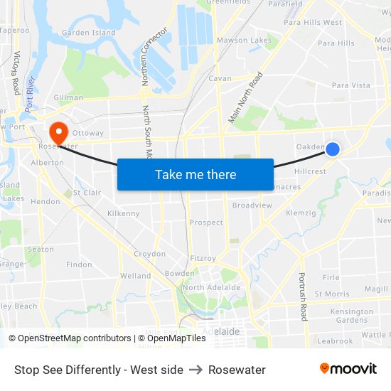 Stop See Differently - West side to Rosewater map