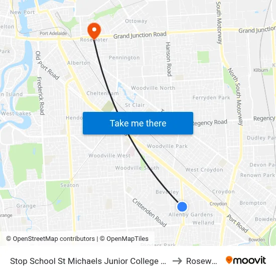 Stop School St Michaels Junior College East Av to Rosewater map