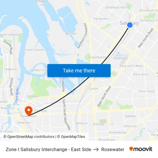 Zone I Salisbury Interchange - East Side to Rosewater map