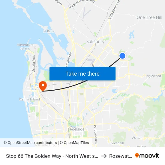 Stop 66 The Golden Way - North West side to Rosewater map