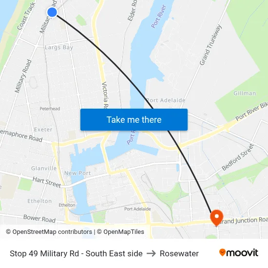 Stop 49 Military Rd - South East side to Rosewater map
