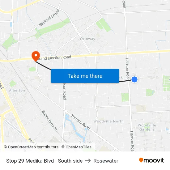 Stop 29 Medika Blvd - South side to Rosewater map