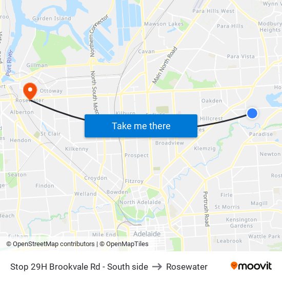 Stop 29H Brookvale Rd - South side to Rosewater map