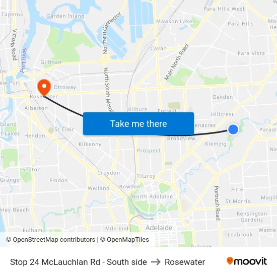 Stop 24 McLauchlan Rd - South side to Rosewater map