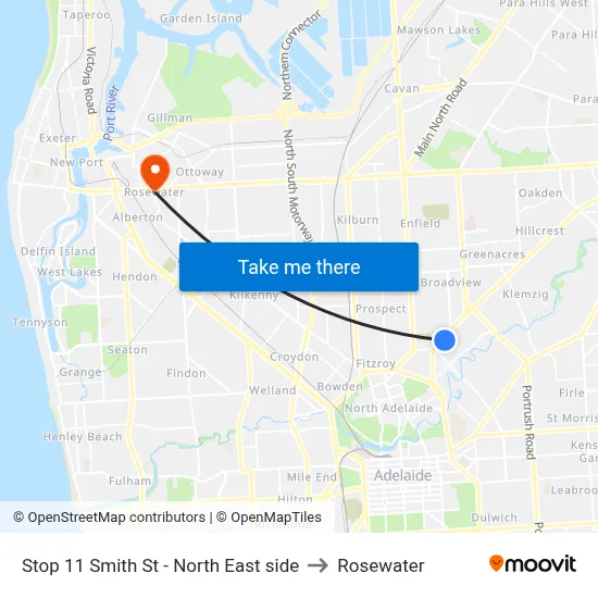 Stop 11 Smith St - North East side to Rosewater map