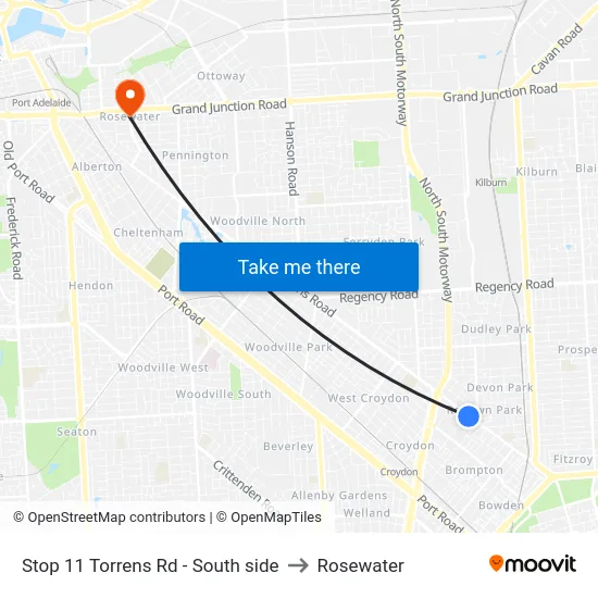 Stop 11 Torrens Rd - South side to Rosewater map