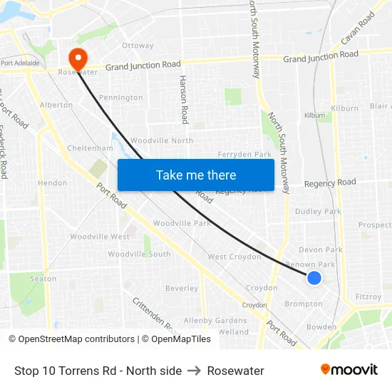 Stop 10 Torrens Rd - North side to Rosewater map