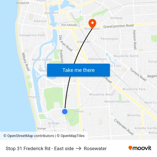 Stop 31 Frederick Rd - East side to Rosewater map