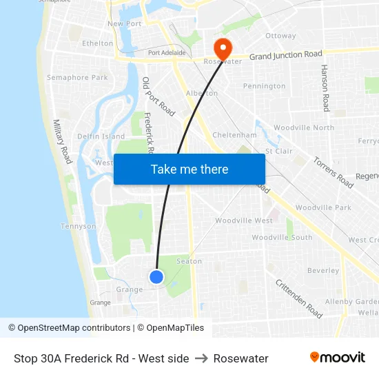Stop 30A Frederick Rd - West side to Rosewater map