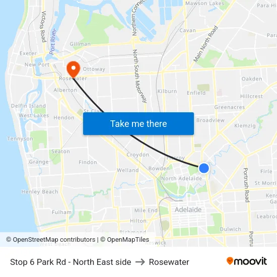 Stop 6 Park Rd - North East side to Rosewater map
