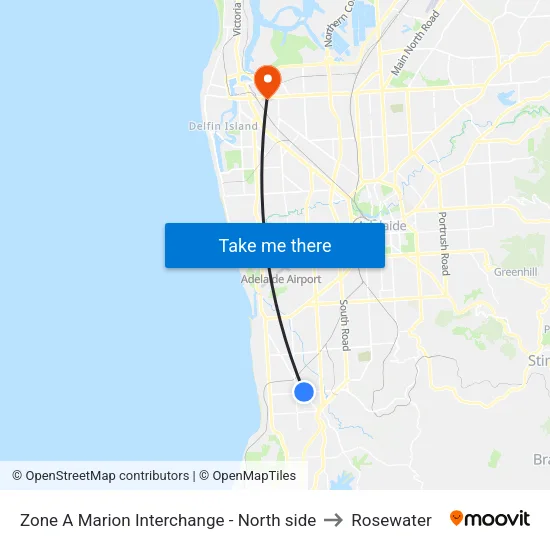 Zone A Marion Interchange - North side to Rosewater map
