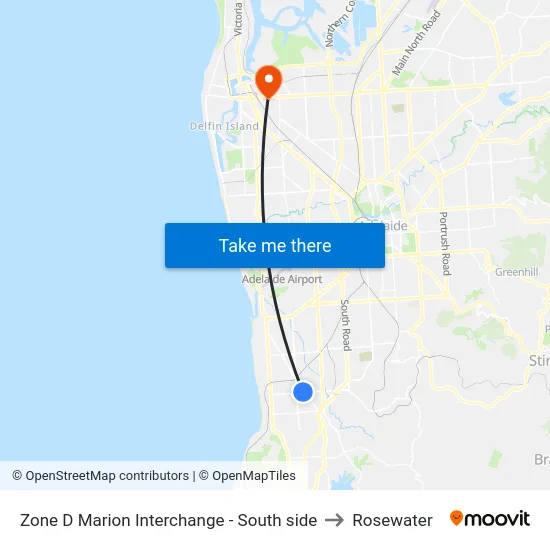 Zone D Marion Interchange - South side to Rosewater map